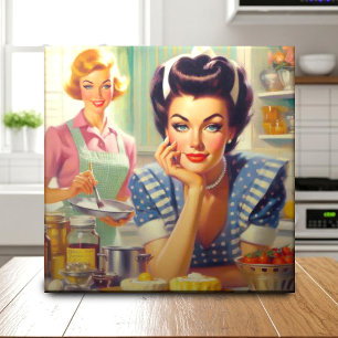 Retro Kitchen Painting Ceramic Tile
