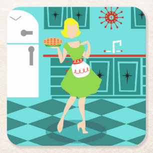 Retro Kitchen Paper Coasters