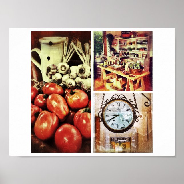 Retro Kitchen Picture Poster (Front)