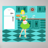 Retro Kitchen Poster