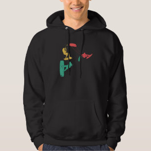 Retro Kiteboarder Silhouette Vintage Old School Ki Hoodie