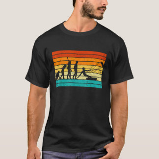 Retro Kitesurfing Evolution Kitesurfer  T-Shirt