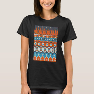 Retro Knitting Crocheting  Ethnic Pixel Knitter 1 T-Shirt