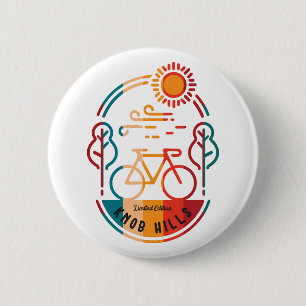 Retro Knob Hills Bike Trail 6 Cm Round Badge