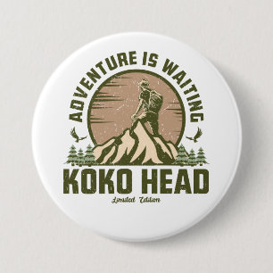Retro Koko Head Hike  7.5 Cm Round Badge