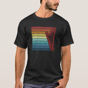 Retro Konghou Pedal Harp Harpist Harp Player T-Shirt