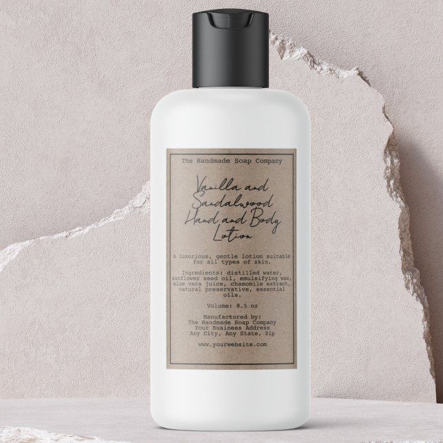 Retro Kraft Waterproof Cosmetics Bottle Label (Creator Uploaded)