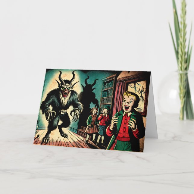 Retro Krampus Card (Front)