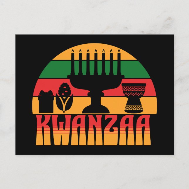 Retro Kwanzaa Postcard (Front)