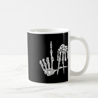 Retro La Hands Skeleton Los Angeles Hand Sign Hall Coffee Mug