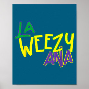 Retro La Weezy Ana Happy Mardi Gras Louisiana New Poster