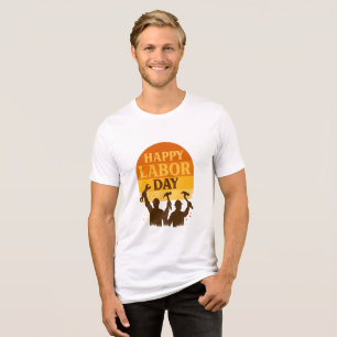 Retro Labour Day Vibe Tri-Blend Shirt