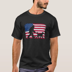 Retro Labradoodle 4th of July US American Flag Pat T-Shirt