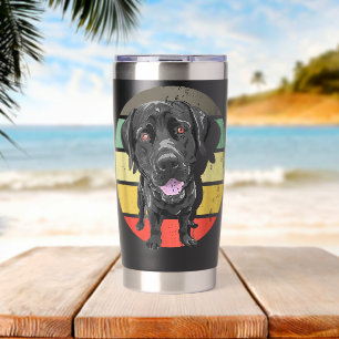 Retro Labrador Owner Black Lab Dog Owner Funny Lab Insulated Tumbler