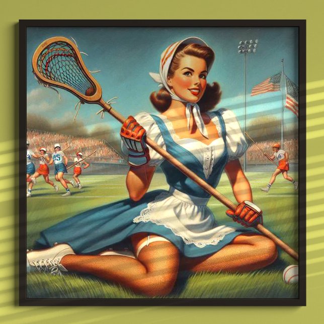 Retro Lacrosse Girl Poster (Creator Uploaded)