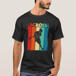 Retro Lacrosse Lover Vintage Sport Christmas Fathe T-Shirt
