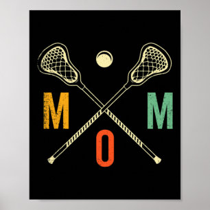 Retro Lacrosse Mum Lax Mum Lax Player Team Sports  Poster