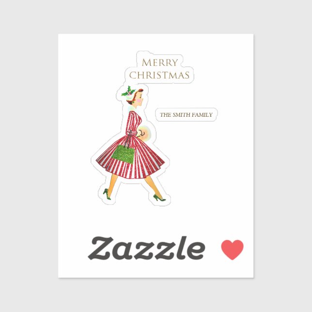 Retro lady and christmas  (Sheet)