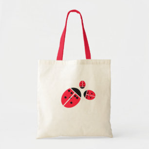 retro ladybug family tote bag