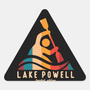 Retro Lake Powell Kayaking Triangle Sticker
