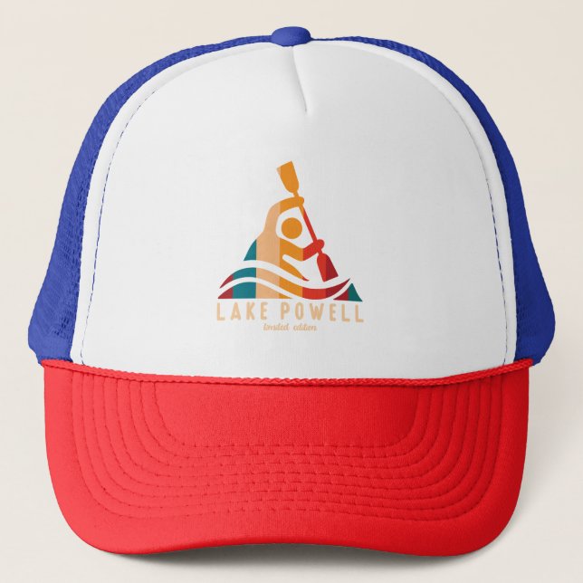 Retro Lake Powell Kayaking Trucker Hat (Front)