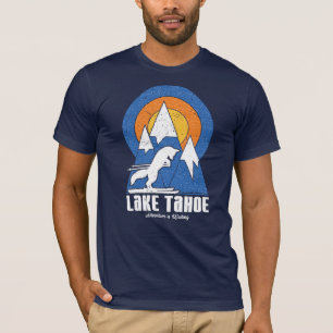 Retro Lake Tahoe Ski White Fox Hoodie T-Shirt