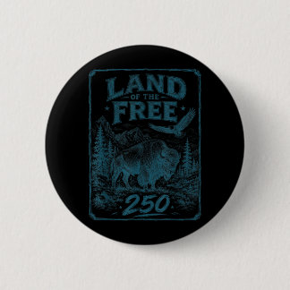 Retro Land Of The 250 Years Aamerican Eagle 6 Cm Round Badge