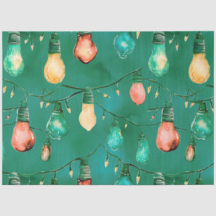 Retro Large Christmas Lights Strings Christmas Tissue Paper