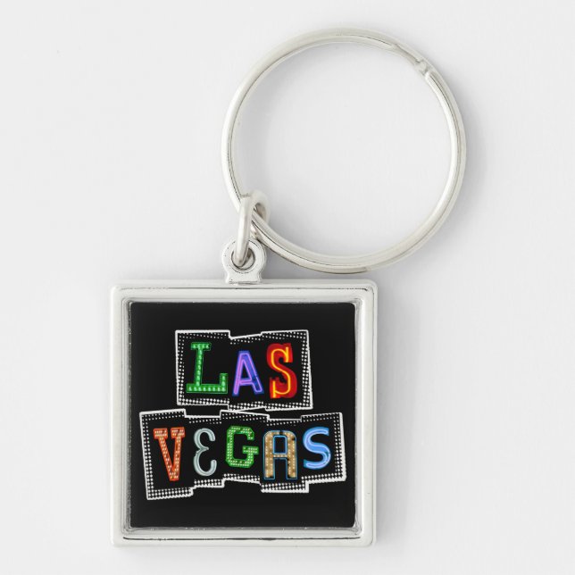 Retro Las Vegas Neon Key Ring (Front)