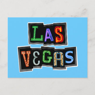 Retro Las Vegas Neon Postcard