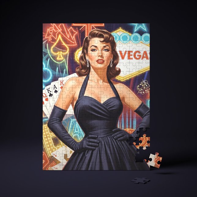 Retro Las Vegas Pin-up Jigsaw Puzzle (Creator Uploaded)