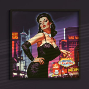 Retro Las Vegas Pin-up Poster