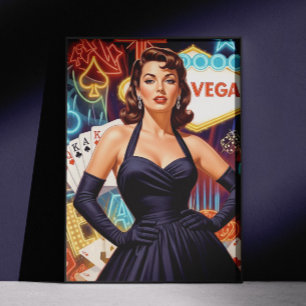 Retro Las Vegas Pin-up Poster