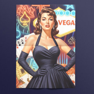 Retro Las Vegas Pin-up Tissue Paper