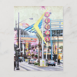 Retro Las Vegas Postcard