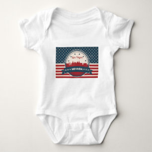 Retro Las Vegas Skyline Baby Bodysuit
