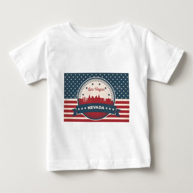 Retro Las Vegas Skyline Baby T-Shirt (Front)