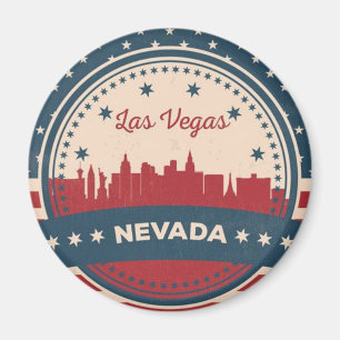 Retro Las Vegas Skyline Magnet