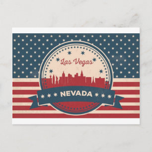 Retro Las Vegas Skyline Postcard