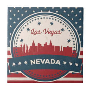 Retro Las Vegas Skyline Tile