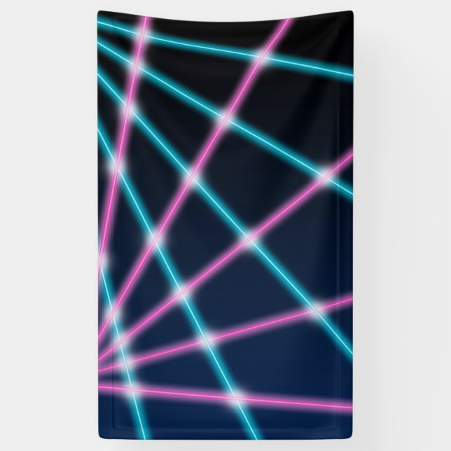 Retro Laser Photo School Portrait Backdrop 80s 90s Banner (Vertical)