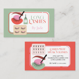 Retro Lash Extension Lashes Beautician Beauty Business Card