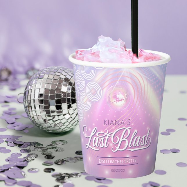 Retro Last Blast Disco Bachelorette v2 ID928 Paper Cups (Creator Uploaded)