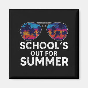 Retro Last Day Of School Schools Out For Summer Magnet