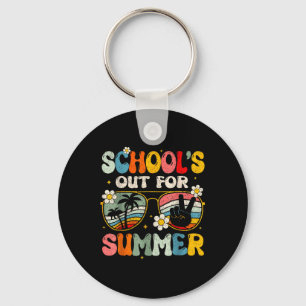 Retro Last Day Of School Schools Out For Summer Te Key Ring
