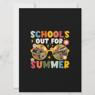 Retro Last Day of School's Out For Summer Teacher  Card