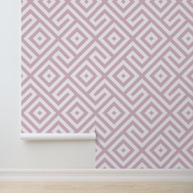 Retro Lavender Abstract Geometric Pattern  Wallpaper (Application)