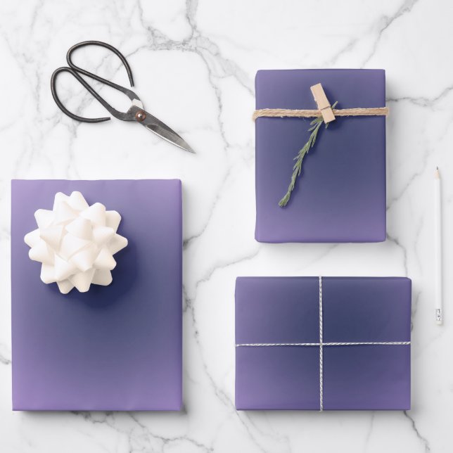 Retro Lavender Purple Gradient Wrapping Paper Sheet (Front)