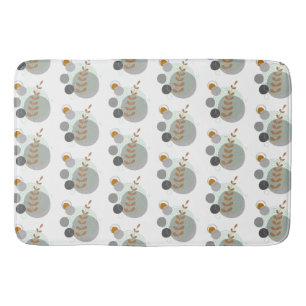 Retro Leaf Pattern Bath Mat