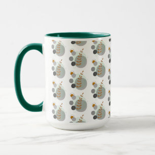 Retro Leaf Pattern Mug